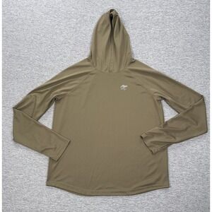 Runyon Canyon Hoodie Shirt Mens Large Olive Green Quick Dry Long Sleeve USA